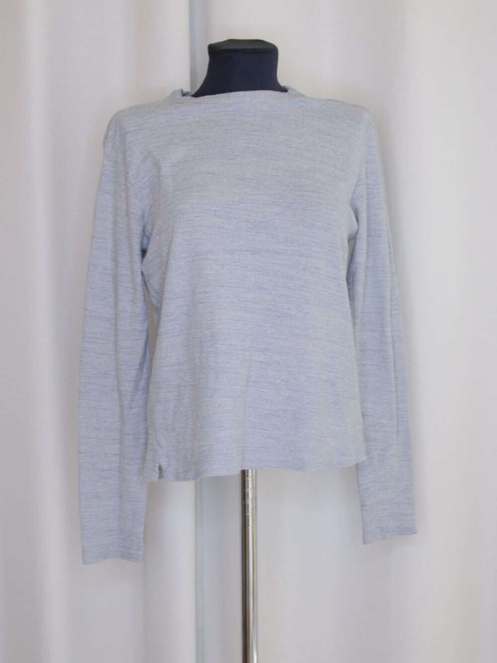 Homecore Cotton Linen Slub Knit Crewneck Long Sleeve Shirt Sz S